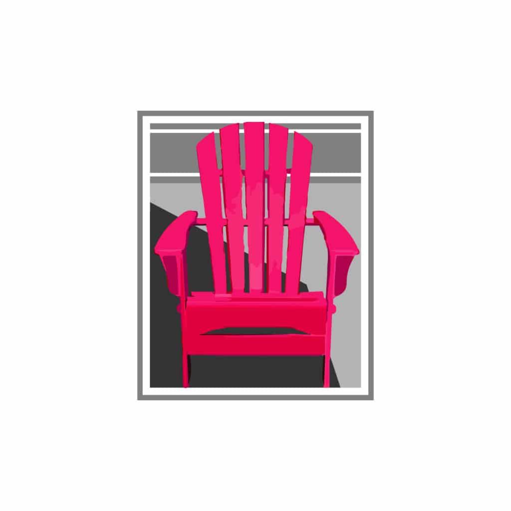 Big pink online chair